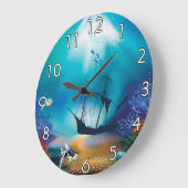 難破 ラージ壁時計 (傾斜)