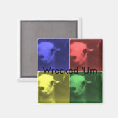 難破Um 4カラーラマ角磁石 マグネット (正面/裏面)