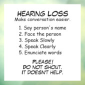 難聴の指示壁 ウィンドウサイン (シート3)