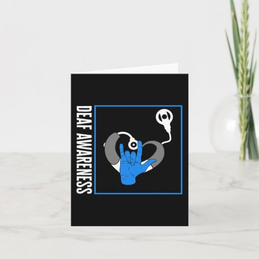 難聴の認識 補聴器 補聴器 インプラント 手話 カード (正面)