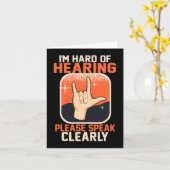 難聴認識度引用文ASL標識Lanの懸命 カード (黄色い花)