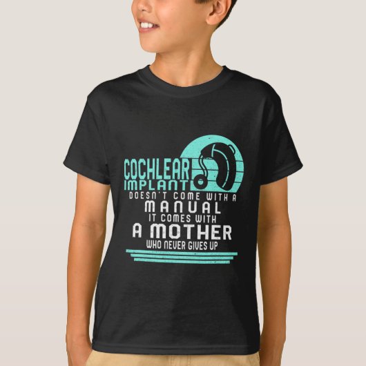難聴認識度母蝸牛移植ASL Tシャツ (正面)