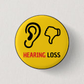 難聴認識度 缶バッジ (正面)