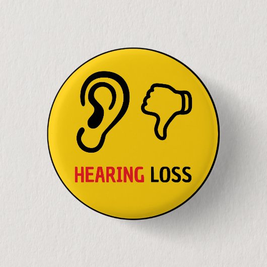 難聴認識度 缶バッジ (正面)