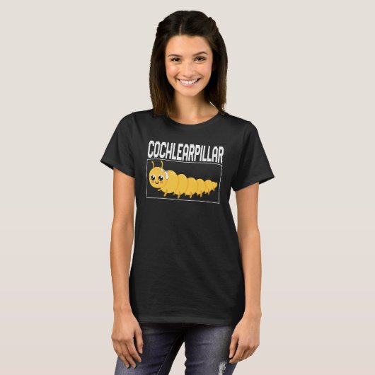 難聴認識度Cochlearpiller Cochlear Imp Tシャツ (正面フル)