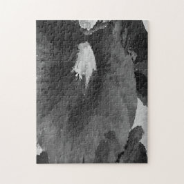 難色の白黒の葵フラワーパズル ジグソーパズル