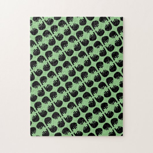 難色ブラックベアーパターンパズル ジグソーパズル (縦)