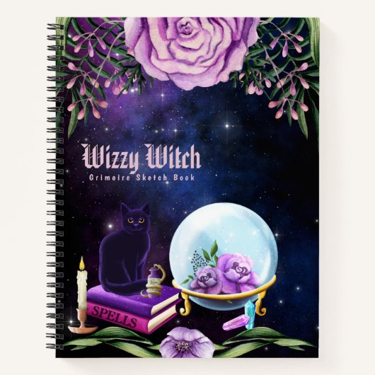 難解なクリスタルウィッチクラフトブックゴシックグリモワール ノートブック (正面)