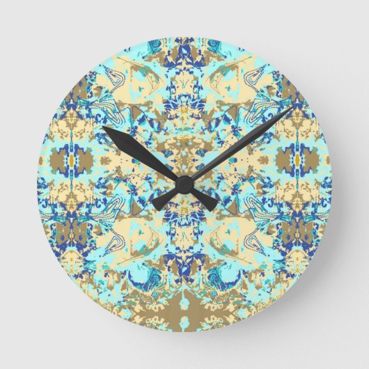 難解な民族独占的様式 ラウンド壁時計 (正面)