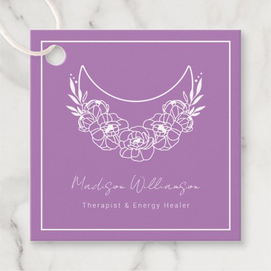 難解な精神モダン的ミニマル三日月 フェイバータグ (正面)