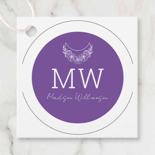 難解な精神モダン的ミニマル三日月 フェイバータグ (正面)