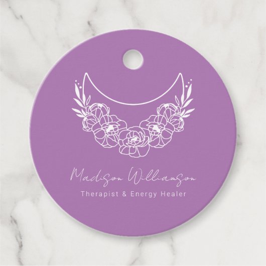 難解な精神モダン的ミニマル三日月 フェイバータグ (正面)