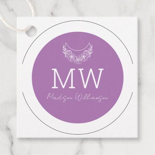 難解な精神モダン的ミニマル三日月 フェイバータグ (正面)