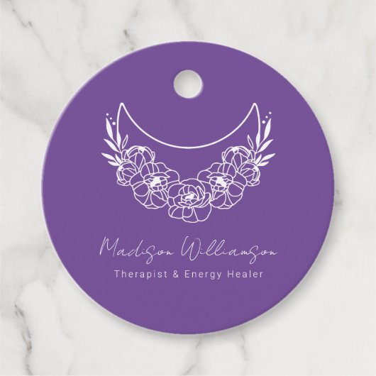 難解な精神モダン的ミニマル三日月 フェイバータグ (正面)