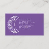 難解な精神モダン的ミニマル三日月 名刺 (裏面)