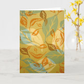 難解葉なフコンテンポラリーァラートデザイン カード (黄色い花)