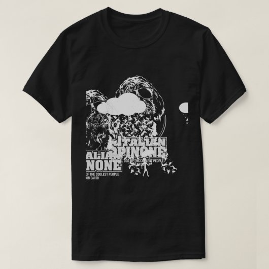 雨おもしろいの降る猫と犬 Tシャツ (デザイン正面)