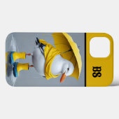 雨おもしろいブーツのカモメ – ビーチユーモア Case-Mate iPhoneケース (裏面 (横))