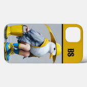 雨おもしろいブーツのカモメ – ビーチユーモア Case-Mate iPhoneケース (裏面 (横))