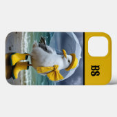 雨おもしろいブーツのカモメ – ビーチユーモア Case-Mate iPhoneケース (裏面 (横))