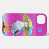 雨おもしろいブーツのカモメ – ビーチユーモア Case-Mate iPhoneケース (裏面 (横))