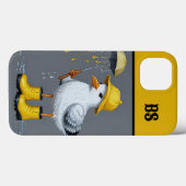 雨おもしろいブーツのカモメ – ビーチユーモア Case-Mate iPhoneケース (裏面 (横))