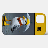 雨おもしろいブーツのカモメ – ビーチユーモア Case-Mate iPhoneケース (裏面 (横))