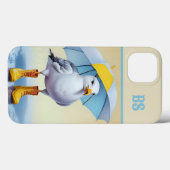 雨おもしろいブーツのカモメ – ビーチユーモア Case-Mate iPhoneケース (裏面 (横))