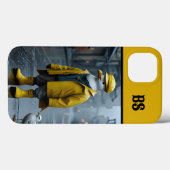 雨おもしろいブーツのカモメ – ビーチユーモア Case-Mate iPhoneケース (裏面 (横))