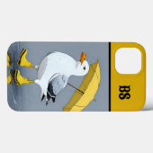 雨おもしろいブーツのカモメ – ビーチユーモア Case-Mate iPhoneケース (裏面 (横))