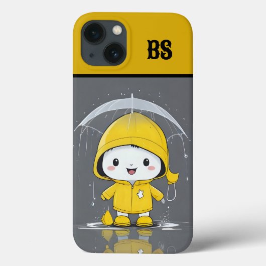 雨おもしろいブーツの魚 – ビーチユーモア Case-Mate iPhoneケース (裏面)