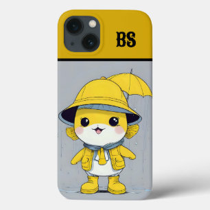 雨おもしろいブーツの魚 – ビーチユーモア iPhone 13ケース