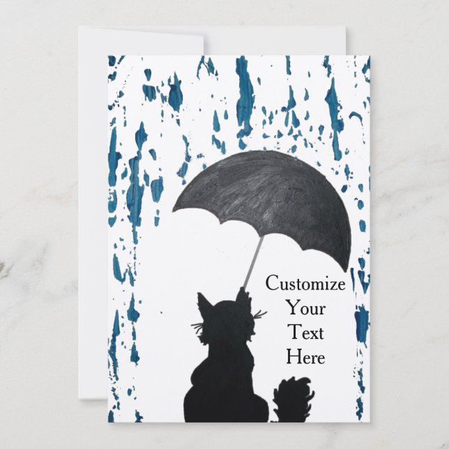 雨お洒落の中の猫 (正面)