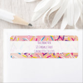 雨がキャンディランドスイーツを振りかけるパーティー ラベル (インサイチュ)