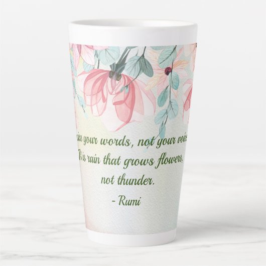 雨が花るみ引用文 カフェラテマグ (正面)