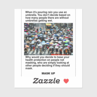 雨が降ったら傘のビニールのシールを使う シール