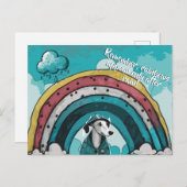 雨が降った後にのみ虹が現れる ポストカード (正面/裏面)