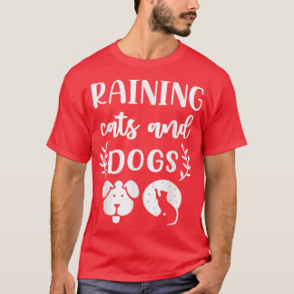 雨が降っているおもしろい Tシャツ