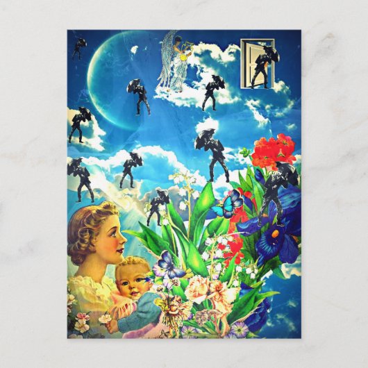 雨が降っているハレルヤ ポストカード (正面)