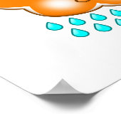 雨が降っている猫と犬 ポスター (角)