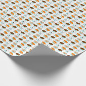 雨が降っている猫と犬 ラッピングペーパー (角)