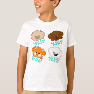雨が降っている猫と犬 Tシャツ