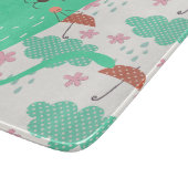 雨が降っている猫 カッティングボード (角)