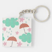 雨が降っている猫 キーホルダー (裏面)