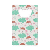 雨が降っている猫 クレジットカード栓抜き (正面)