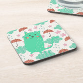 雨が降っている猫 コースター (左側)