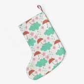 雨が降っている猫 スモールクリスマスストッキング (裏面 (吊り時))