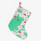 雨が降っている猫 スモールクリスマスストッキング (正面 (吊り時))