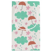 雨が降っている猫 スモールペーパーバッグ (裏面)