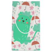 雨が降っている猫 スモールペーパーバッグ (正面)